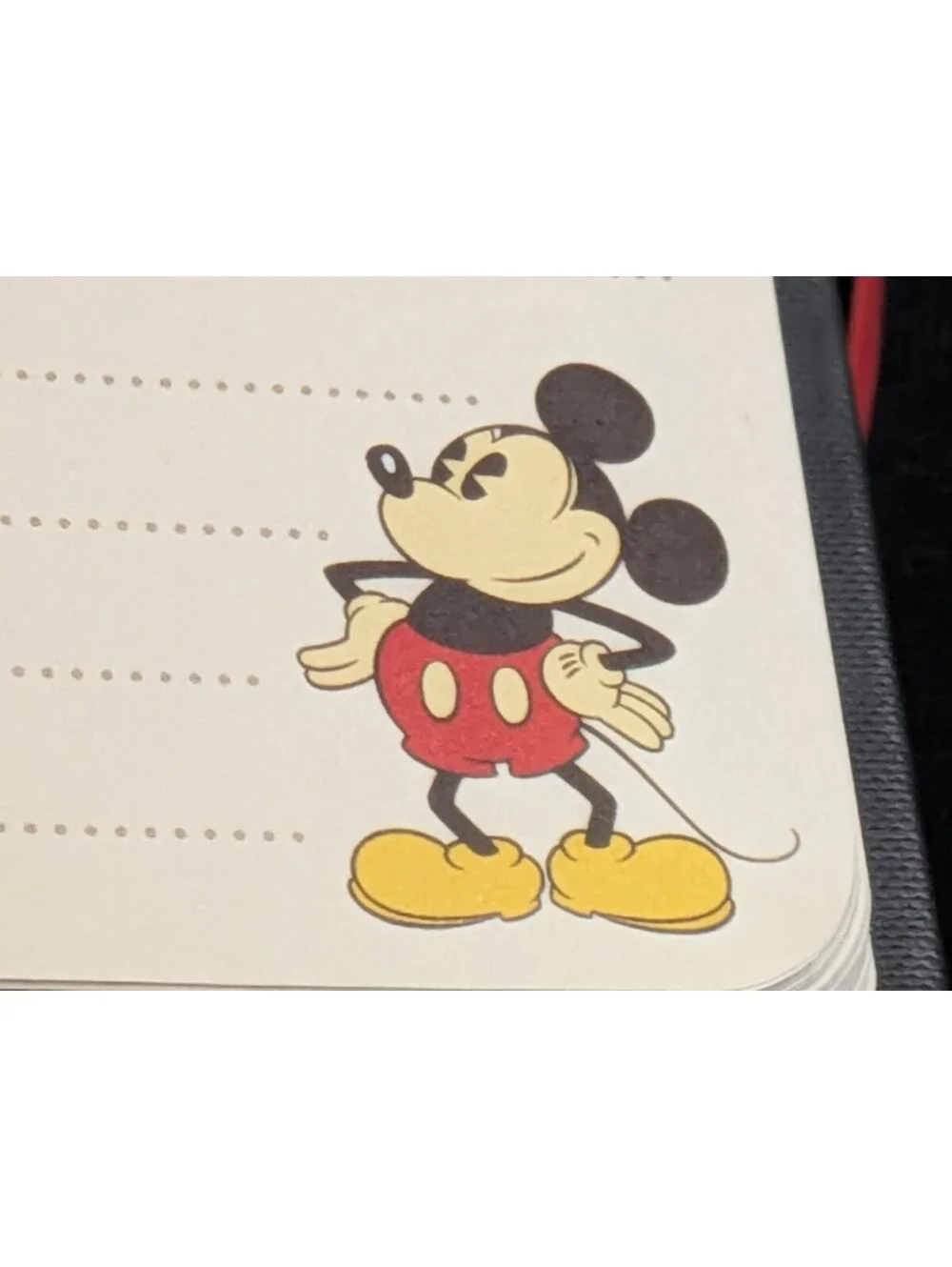Disney Mickey Mouse Black Hardcover Lined Journal Notebook Ribbon Bookmark